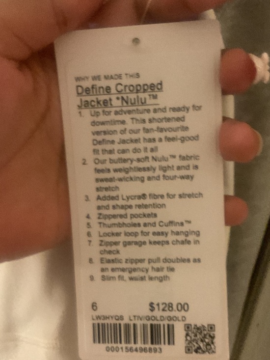 lululemon athletica Light Pink Zip Jacket with Gold Zippers - Picture 4 of 4